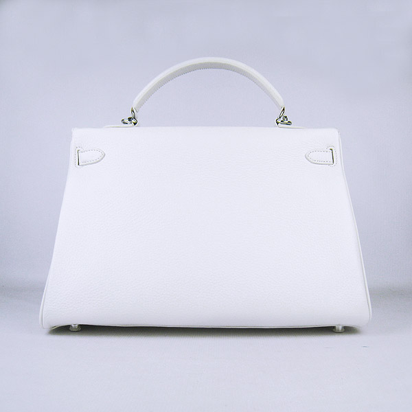 High Quality Hermes Kelly 35CM Togo Leather Bag White 6308